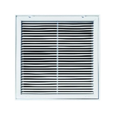 B & K Tru Aire 24 in. H X 24 in. W 1-Way Powder Coat White Steel Return Air Filter Grille C29024X24